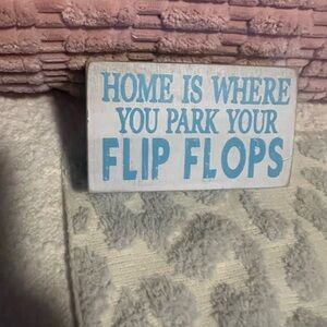 Blue and White Decorative Sign